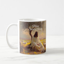 Caneca De Café Vintage Christ is Risen Easter Christian Religious