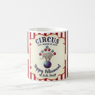 Caneca De Café Vintage Circus Elephant Funny