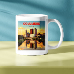 Caneca De Café Vintage Columbus Ohio
