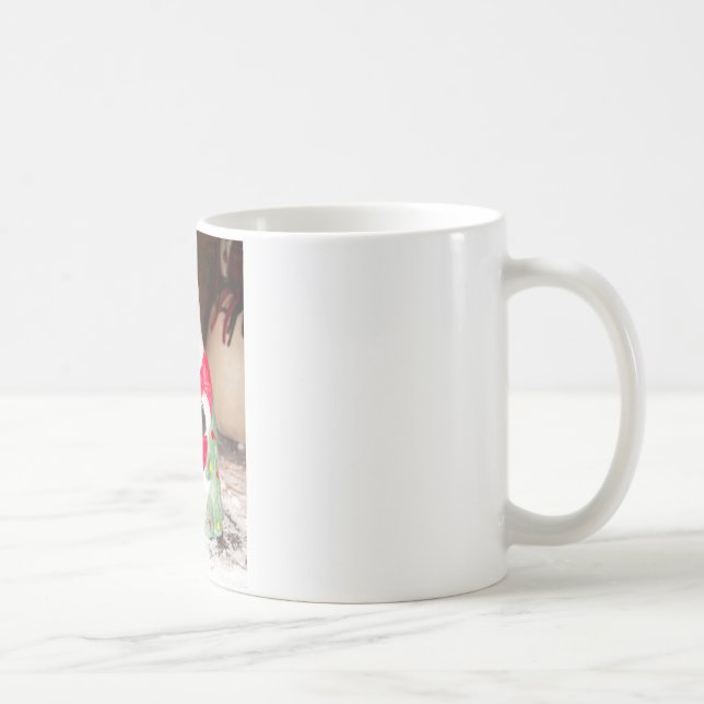 Caneca De Café Vintage com Papai noel de diversão com neve (Direita)