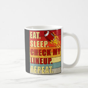 Caneca De Café Vintage Coma Dormir Verificar Minha Linhagem Repet