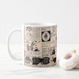 Caneca De Café Vintage Comic Book Classificado Ads Coffee Mug