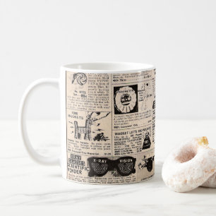 Caneca De Café Vintage Comic Book Classificado Ads Coffee Mug