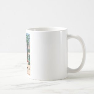 Caneca De Café Vintage Cote D'Azur Beach Girl