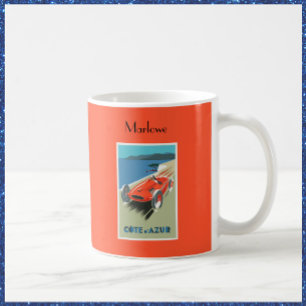 Caneca De Café Vintage Cote d'Azur Race Coffee Poster de viagens