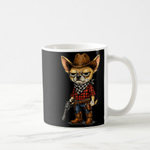 Caneca De Café Vintage cowboy chihuahua cão western engraçado