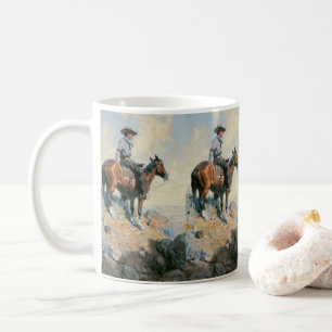 Caneca De Café Vintage Cowboy, Sentinela das Planícies Por Dunton