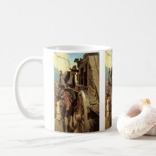 Caneca De Café Vintage Cowboys, o almirável Outlaw do NC Wyeth
