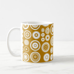 Caneca De Café Vintage Cream e Anos 50 Abstrato de Arte