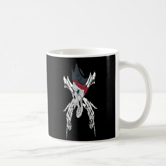 Caneca De Café Vintage Crossbones Pirate (Direita)