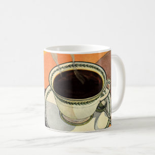 Caneca De Café Vintage Cup, Saucer, Spoon, Dinheiro Retro