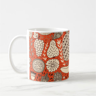 Caneca De Café Vintage da Fruta de Verão