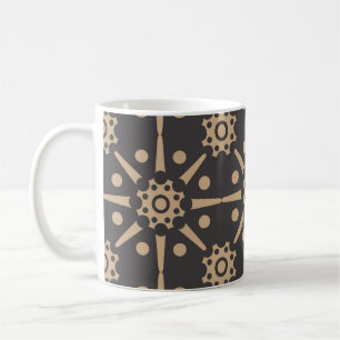 Caneca De Café Vintage damask - tela de fundo do padrão retrô sem