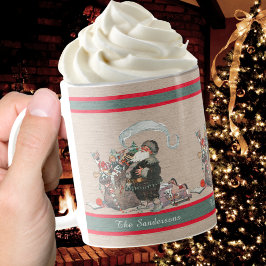 Caneca De Café Vintage de Natal Russo Papai Noel Velho Mundo