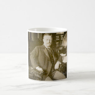 Caneca De Café Vintage de Teddy Roosevelt dos alces de Bull