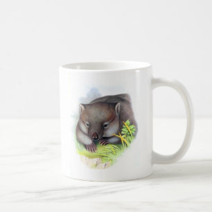 Caneca De Café Vintage de um animal australiano fofo