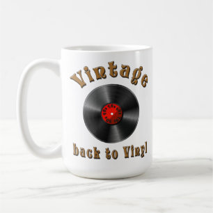 Caneca De Café Vintage - De volta ao Vinyl, o recorde voltou