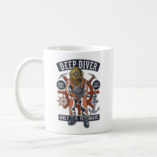 Caneca De Café Vintage Deep Diver