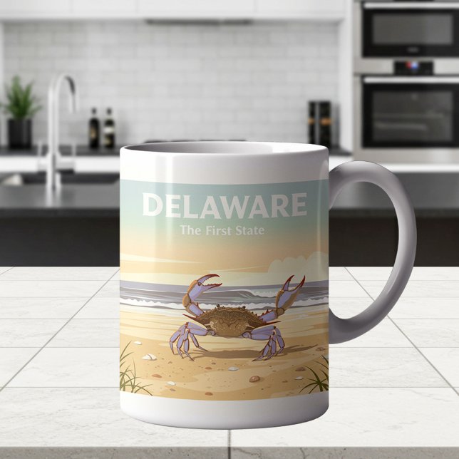 Caneca De Café Vintage Delaware (Criador carregado)
