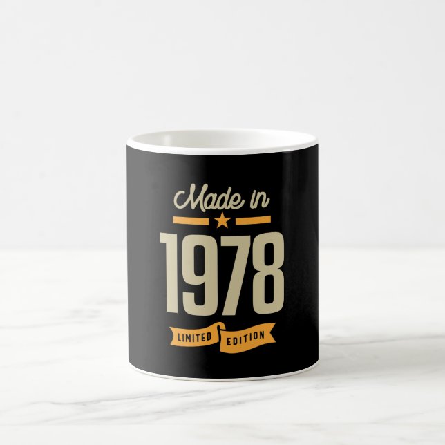 Caneca De Café Vintage desde o aniversário de 1978 (Centro)