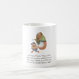 Caneca De Café Vintage Desenhando Poem Crianças de Batata Rhyme C
