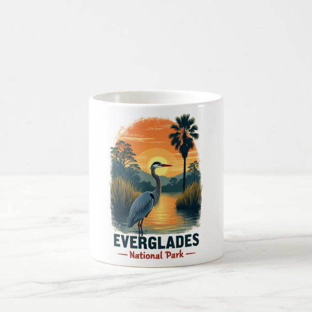 Caneca De Café Vintage do Parque Nacional Everglades (Centro)