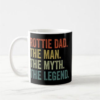 Caneca De Café Vintage Dog Pai Man Myth Legend Rottweiler Rottie