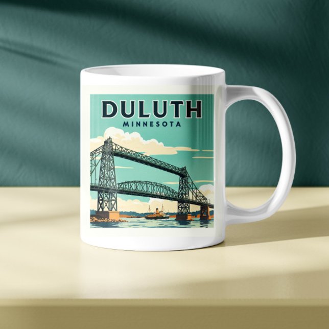 Caneca De Café Vintage Duluth Minnesota (Criador carregado)