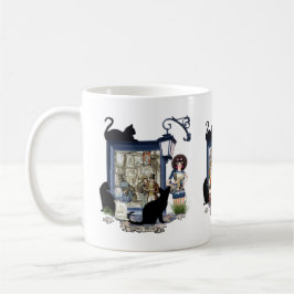 Caneca De Café Vintage Dutch Artist & black cats All Over-Impress