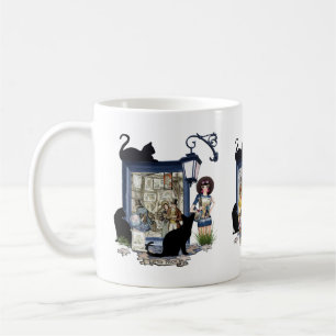 Caneca De Café Vintage Dutch Artist & black cats All Over-Impress