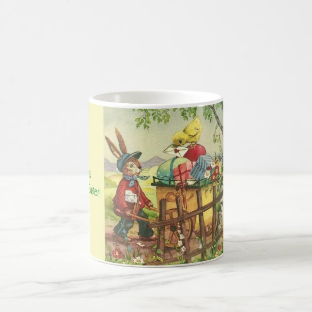 Caneca De Café Vintage Easter Bunny Delivery Mug (Centro)
