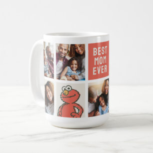 Caneca De Café Vintage Elmo   Melhor Mãe - Colagem de Fotos