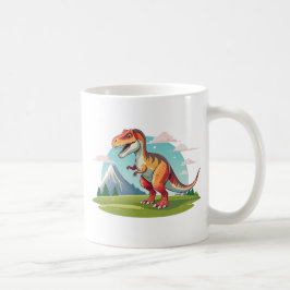 Caneca De Café Vintage em forma de boneca Dinossauro T Rex com Mo