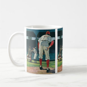 Caneca De Café Vintage Esportes Baseball Jogadores Pitcher no Mon