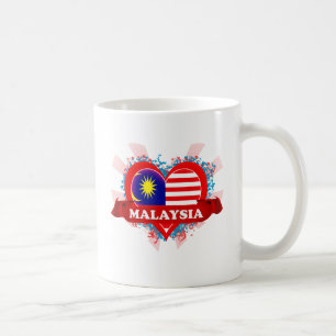 Caneca De Café Vintage eu amo Malaysia