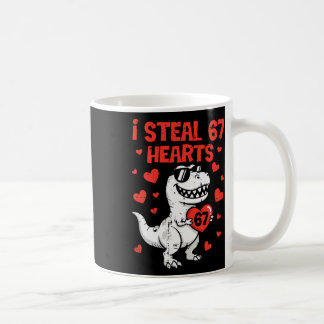 Caneca De Café Vintage Eu Roubo 67 Corações Engraçado Seis Sete V