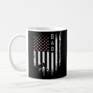Caneca De Café Vintage EUA American Flag Curler Pai Curler