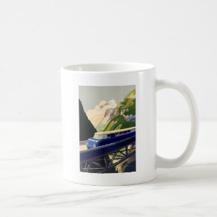 Caneca De Café Vintage Europe Rail Viagem