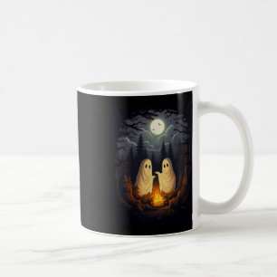 Caneca De Café Vintage Fantasma Acampamento Fogueira Gótico Hallo