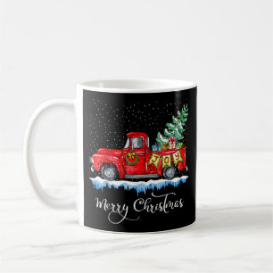 Caneca De Café Vintage Felry Christmas Red Truck Old Fashiked Ch