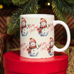 Caneca De Café Vintage Felry Christmas & Snowmen<br><div class="desc">Celebrar a magia da época de férias com a nossa encantadora Vintage Feliz Natal e Cartão de Saudação de Neves Watercolor. Esta carta maravilhosamente desenhada captura a essência nostálgica do Natal com um toque de capricho.</div>