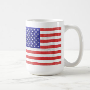 Caneca De Café Vintage Flag Estados Unidos Mugs