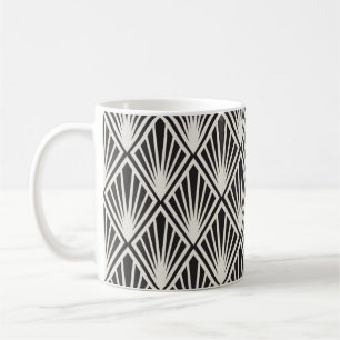 Caneca De Café vintage Floral Art Nouveau Padrão Sem Olhos. Geom