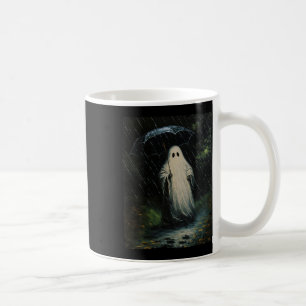 Caneca De Café Vintage Floral Ghost Halloween Ghost Na Floresta
