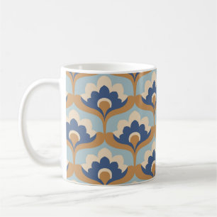 Caneca De Café Vintage Floral Seamless Design.