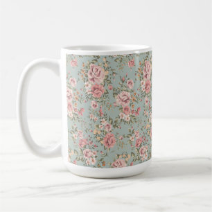 Caneca De Café Vintage Floral Wallpaper