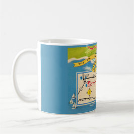 Caneca De Café Vintage Florida Attractions Map Mug