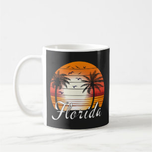 Caneca De Café Vintage Florida USA Palm Trees Summer Beach
