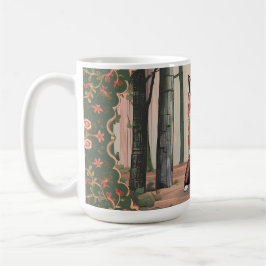 Caneca De Café Vintage Fox no Woods Nature-Inspirou arte