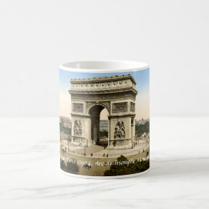 Caneca De Café Vintage France mug, Arc de Triomphe Monument Paris